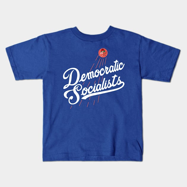 LA Democratic Socialists Blue Kids T-Shirt by radsquare